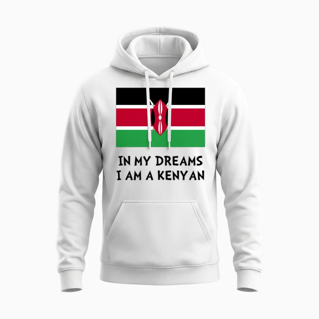 Dream Kenyan Run Runner Funny Unisex Hoodie in White