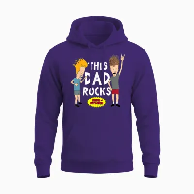 Mtv - Beavis and Butthead This Dad Rocks Unisex Hoodie - Purple
