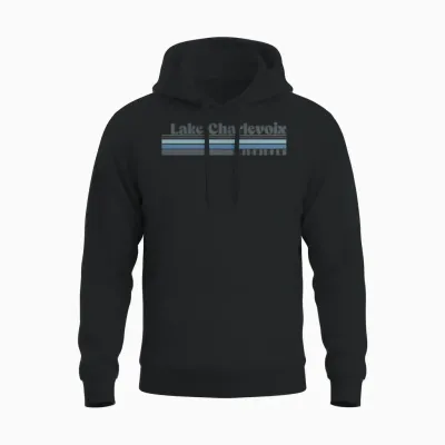 Lake Charlevoix Michigan Unisex Hoodie - Black