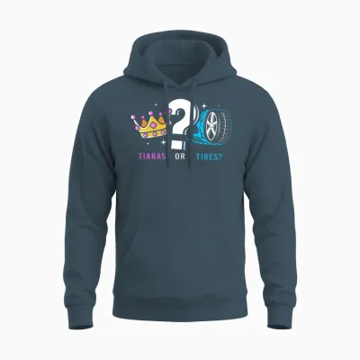 Gender Reveal Pregnancy Announcement Unisex Hoodie - Dark Heather
