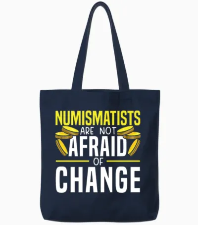 Numismatist Coin Collector Coin Collecting Tote Bags - Navy