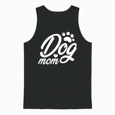 Dog Mom Unisex Tank Top - Black