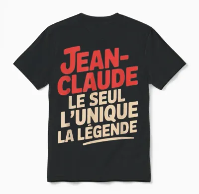 Jean Claude Men's Funny Funny Gift Idea Funny Unisex T-Shirt - Black