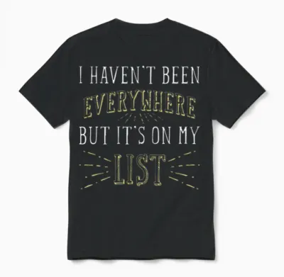 Travelling Quote Unisex T-Shirt - Black