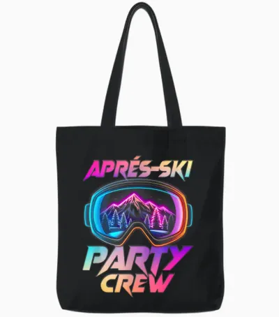 Crew Apres Ski Party | Ski Holidays Tote Bags - Black