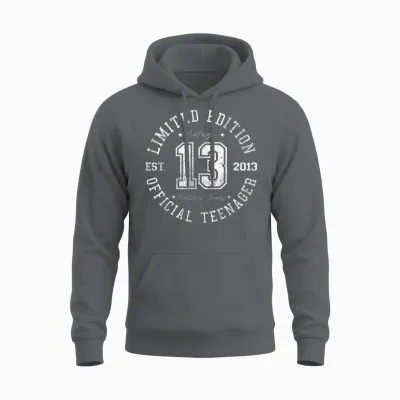 Official Teenager 13th Birthday 13 Years Old 2013 Unisex Hoodie - Charcoal
