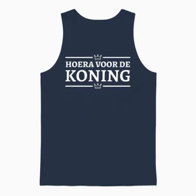 Hoera Voor De Koning Kingsday Koningsdag 2026 Party Oranje Unisex Tank Top - Navy