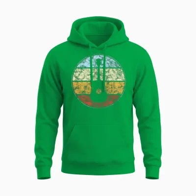 Guitar Retro Unisex Hoodie - Irish Green