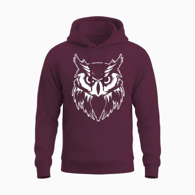 Owl Bird Birds Unisex Hoodie - Maroon