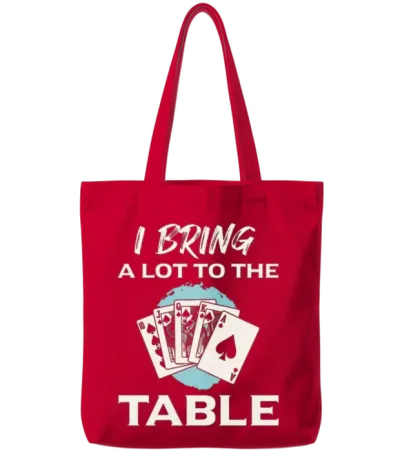 Funny Contract Bridge Player Tote Bags - Red
