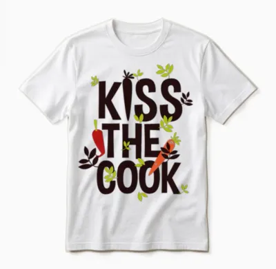 Kiss the Cook Unisex T-Shirt - White
