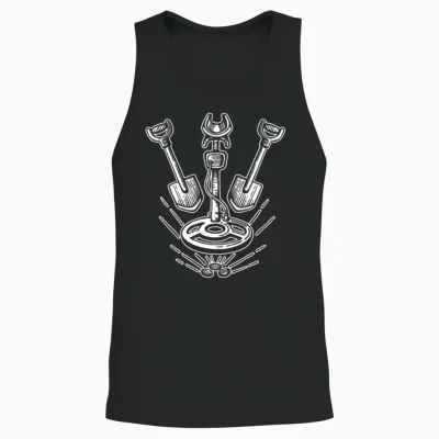 Gold Mining Miner Unisex Tank Top - Black