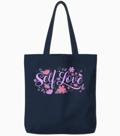 Self Love Tote Bags - Navy