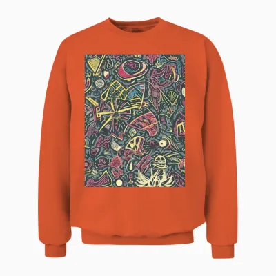 60s Retro Style Unisex Sweatshirt - Orange