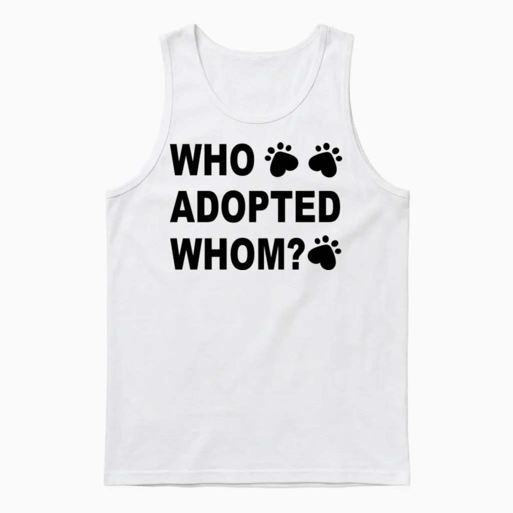 Adopt a Dog Lovers Gift Unisex Tank Top in White
