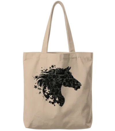 Dark Horse Tote Bags - Natural