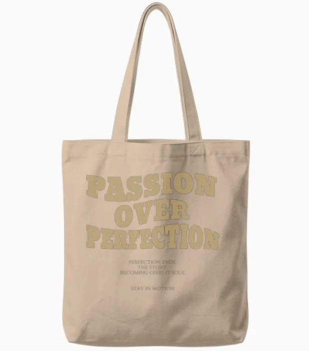Passion Over Perfection β Everyday Growth Tote Bags in Natural