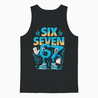 Was 6 Now I'm 7 67 Funny 7 Year Old Birthday Shirt For Unisex Tank Top - Black