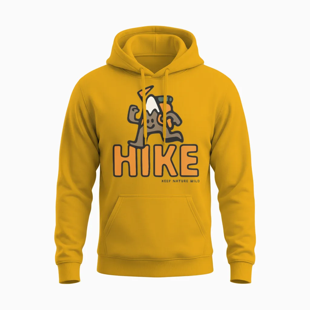 Mountain Hike Hiking & Outdoors Gift Unisex Hoodie in Gold