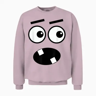 Funny Creepy Carrots Face Halloween Costume Unisex Sweatshirt - Light Pink