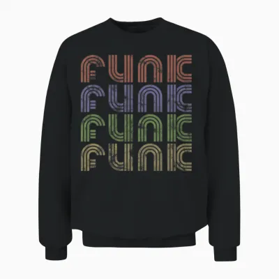Funk Music Retro Unisex Sweatshirt - Black