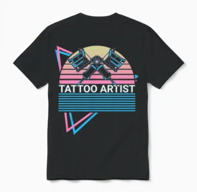 Tattoo Artist Retro Unisex T-Shirt - Black