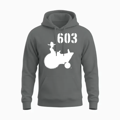 603 New Hampshire Unisex Hoodie in Graphite Heather