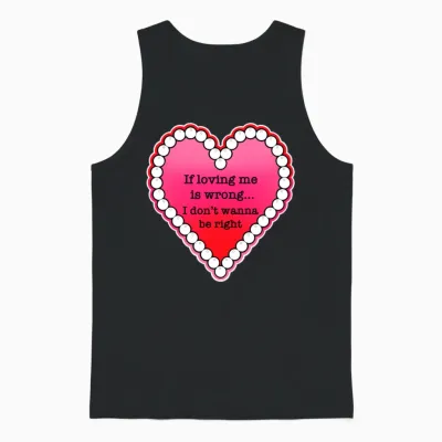 Funny Self Love Quote Unisex Tank Top - Black