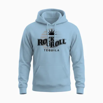 Rock N Roll Tequila Seventh Collection Unisex Hoodie - Light Blue