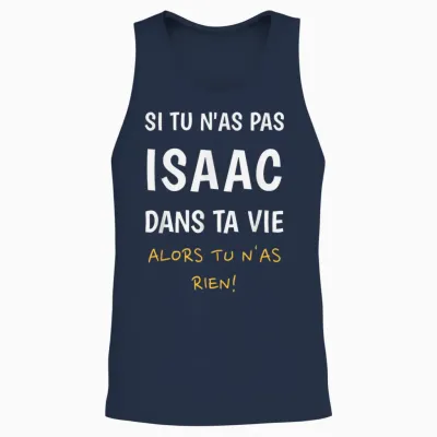 Funny Name Isaac Funny Gift Idea for Isaac Unisex Tank Top - Navy