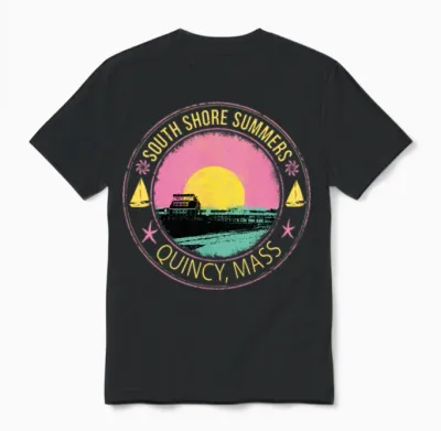 Retro South Shore Summers Unisex T-Shirt - Black