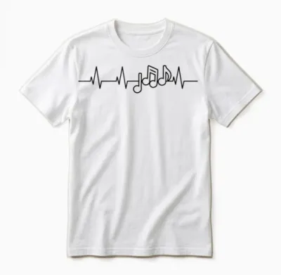 Le Cœur Du Musicien - J'aime La Musique Unisex T-Shirt - White