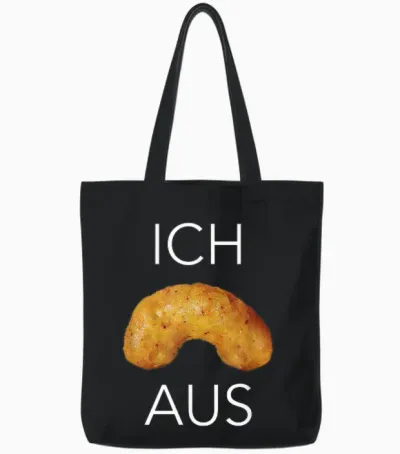 Ich Flip Aus Peanut Flip T-Shirt, Black, S Tote Bags - Black