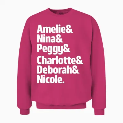 Amelie & Nina & Peggy & Charlotte & Deborah Techno Unisex Sweatshirt - Heliconia