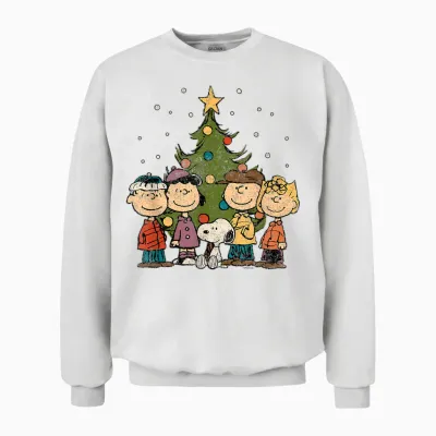 Peanuts - Peanuts Christmas Group Unisex Sweatshirt - White