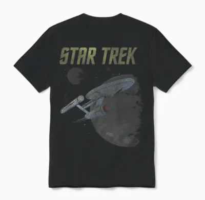 Star Trek: the Original Series Vintage Enterprise Unisex T-Shirt - Black