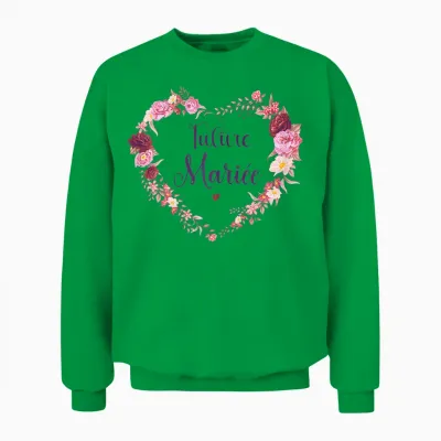 Evjf Future Bride Crown Evjf Terracotta Bride Future T-Shirt, White Unisex Sweatshirt - Irish Green