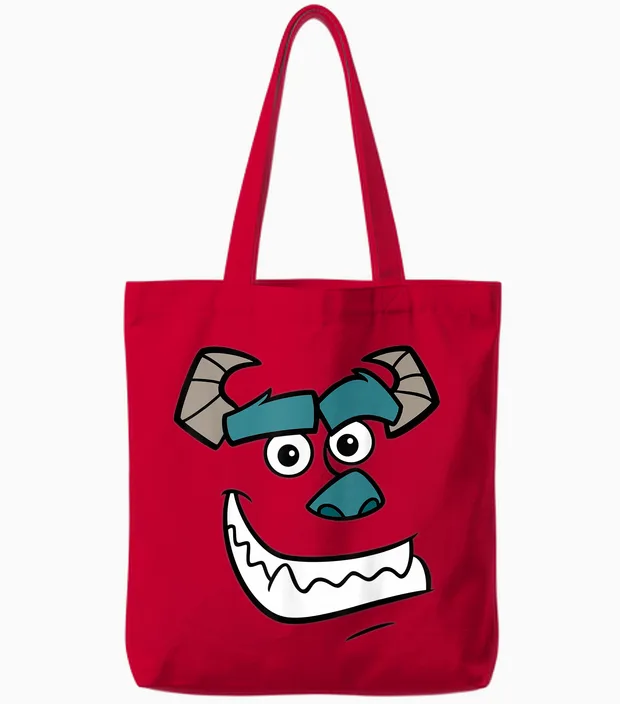 Disney Pixar Monsters Inc Sulley Face Costume Tote Bags in Red
