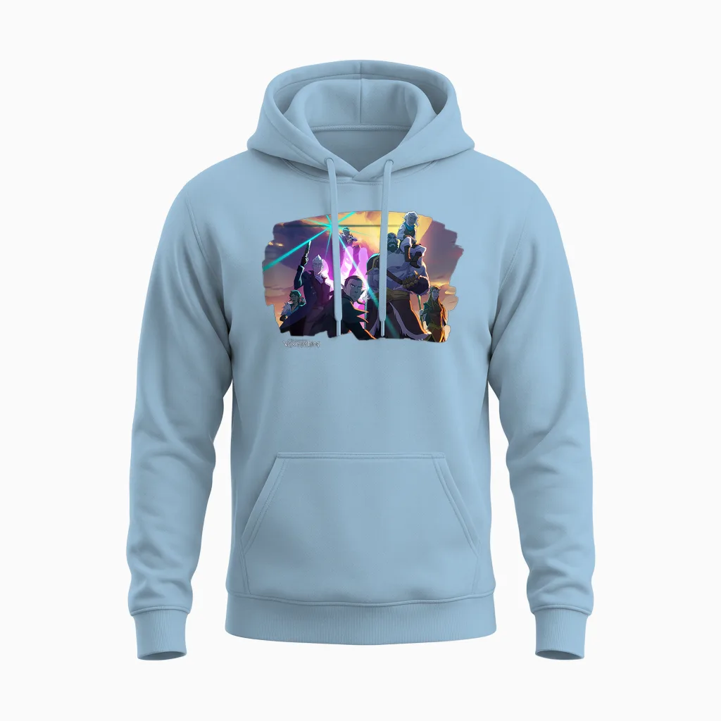 The Legend of Vox Machina β Character Pose T-Shirt, Black, S Unisex Hoodie in Light Blue