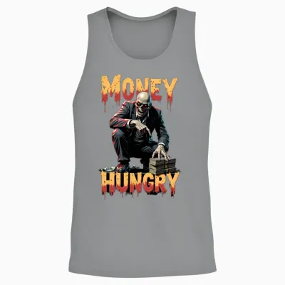 Money Hungry Zombie Unisex Tank Top - Sport Grey