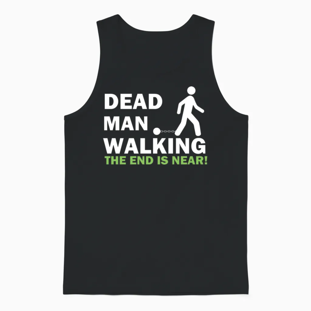 Dead Man Walking Bachelor Party Wedding Groom Unisex Tank Top in Black