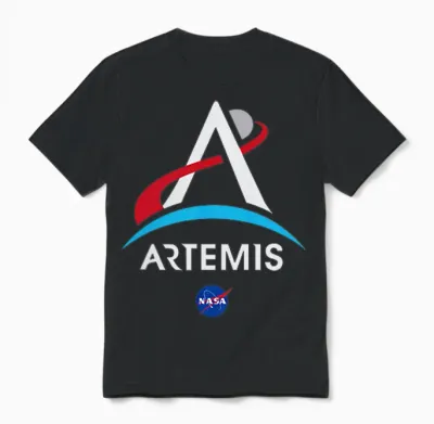 Nasa Artemis Mission Logo Unisex T-Shirt - Black