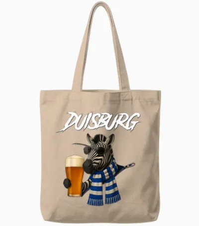 Duisburg Football Fan Outfit Season 2025 / 2026 Tote Bags - Natural