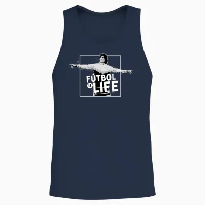 Ted Lasso Fútbol Is Life with Dani Rojas Unisex Tank Top - Navy