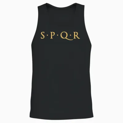 Spqr Senatus Populus Que Romanus Römische Republik Rom Unisex Tank Top - Black