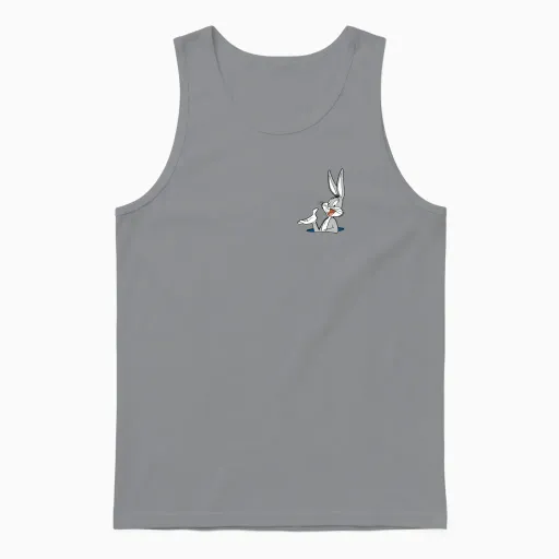 Looney Tunes Bugs Bunny Pocket Unisex Tank Top in Sport Grey
