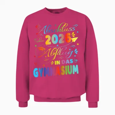 Schulkind Abschluss Grundschule 2026 Einschulung Gymnasium Unisex Sweatshirt - Heliconia