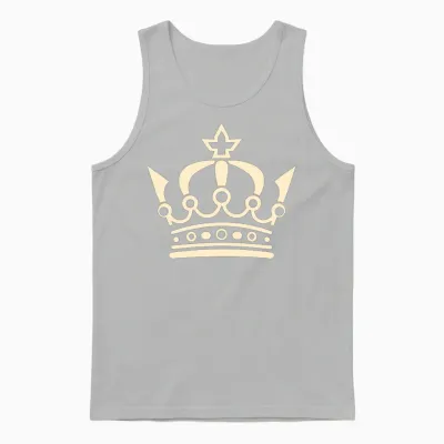 Royal Majesty Crown Unisex Tank Top - Ash
