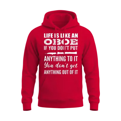 Like an Oboe Concert Goer Gift Unisex Hoodie - Red