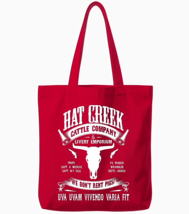 Hat Creek Cattle Company Tote Bags in Red